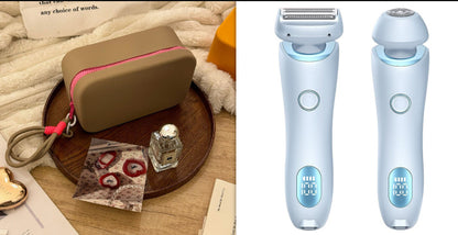 2 In 1 Hair Removal Epilator USB Rechargeable Trimmer Women Body Razor Face Leg Armpit Bikini Hand Pubic Shaver Hair Remover - HD Wireless Product #11