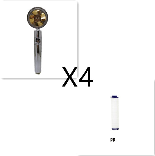 Shower Head Water Saving Flow 360 Degrees Rotating With Small Fan ABS Rain High Pressure Spray Nozzle Bathroom Accessories 68