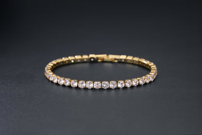 Fashion Color 4.0 Round Zircon Single Row Diamond Bracelet 68199381 a609 4d23 8359 dee179143e63