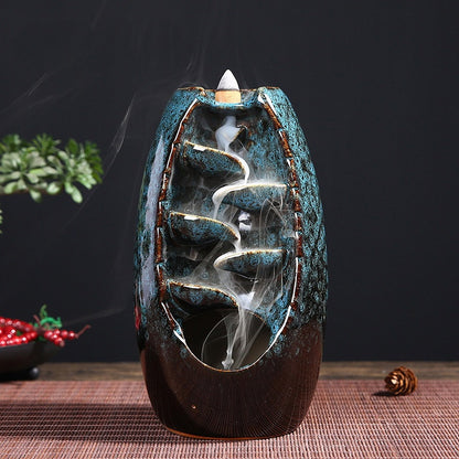 Multi-layers Ceramic Back flow Incense Burner 682406473254