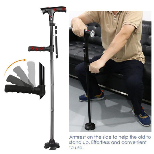 Foldable Crutch Foldable Adjustable Lightweight Aluminum Offset Walking Stick 6824084289320
