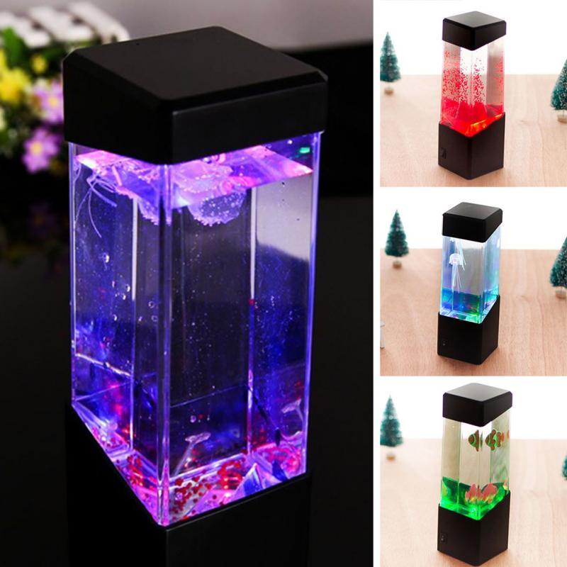 Colorful LED jellyfish night light 682746319755