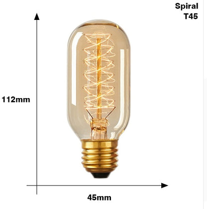 Edison Bulb E27 220V 40W ST64 A19 T45 G80 G95 G125 Incandescent filament bulb lighting Retro Edison Light Bulb 683509204413