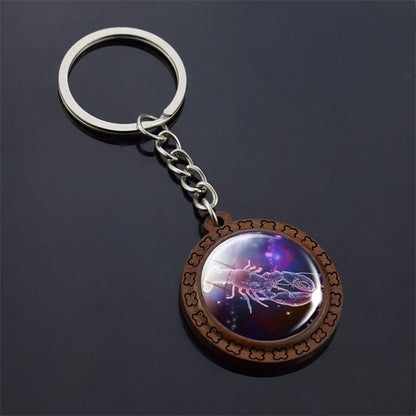 Constellation Keychain Wood Carved Time Gem Pendant 6849150a a739 4f72 b458 3d0ce7ceb1ea