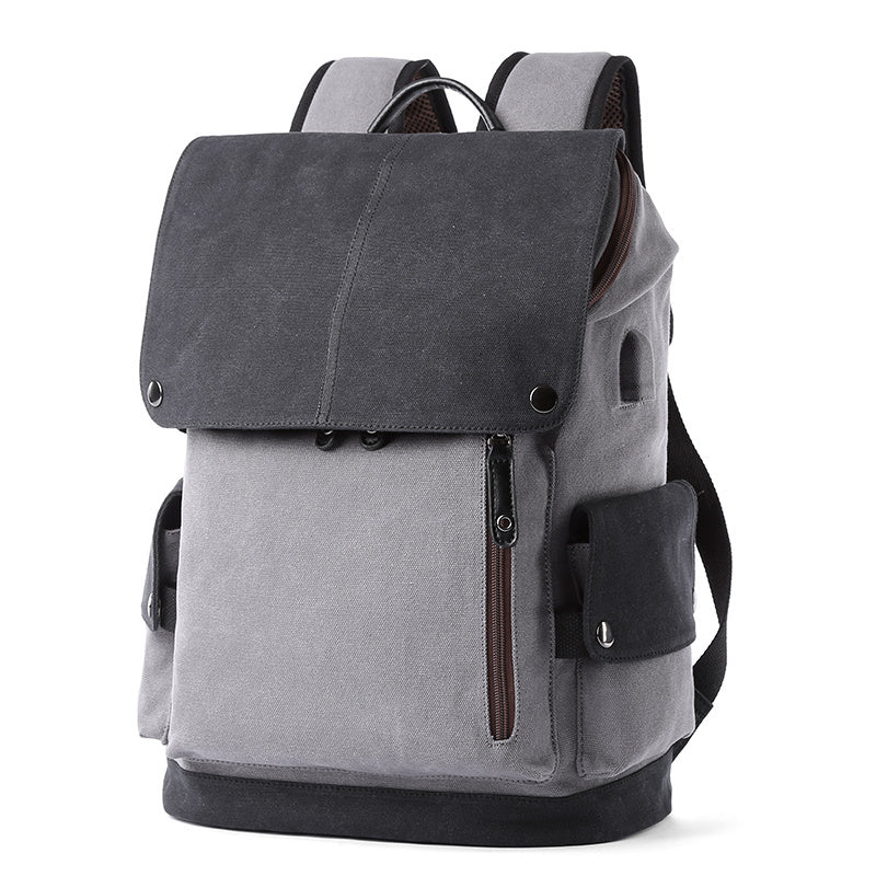 Canvas Men's Backpack Large Capacity Student School Bag 685761920258