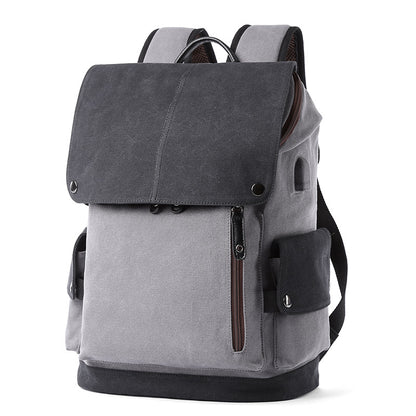 Canvas Men's Backpack Large Capacity Student School Bag 685761920258