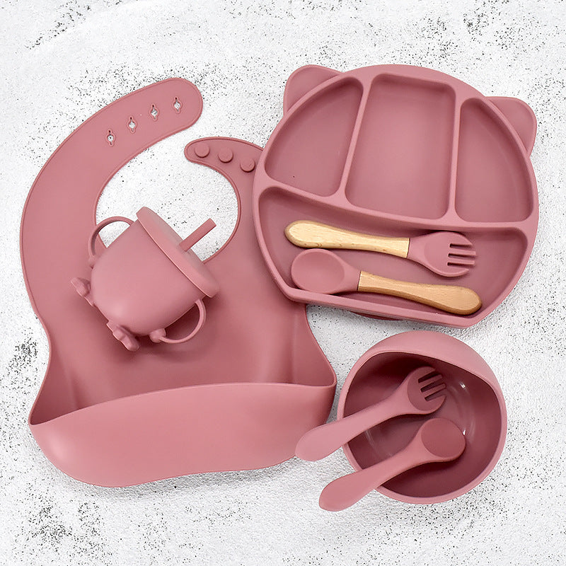 Infant Feeding Tableware Set Divided Grid Silicone Dinner Plate 68700452 7566 4b7d 8053 8dbdf73569b0