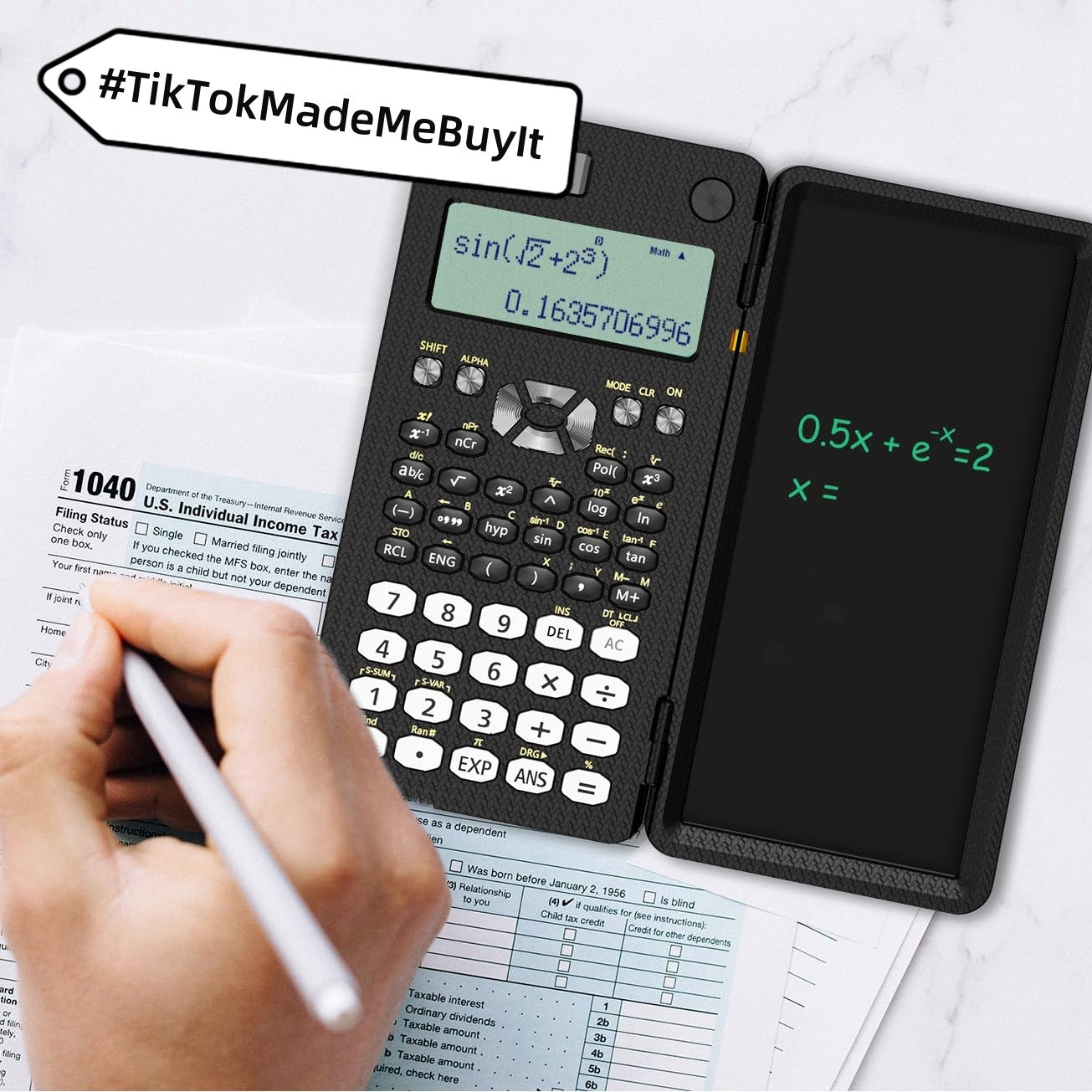 2 In 1 Foldable Scientific Calculators Handwriting Tablet Learning Function Calculator  Foldable Desk Scientific Calculators - 图片 1