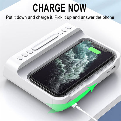 15W Three-in-one Wireless Charger Temperature Tester Multi Alarm Clock Fast Charging Mobile Phone Usb Charger Charging Station - HD Wireless Product #6