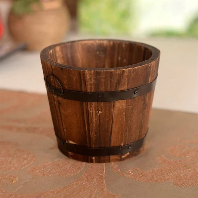 Vintage Whiskey Barrel Planter 689530169926