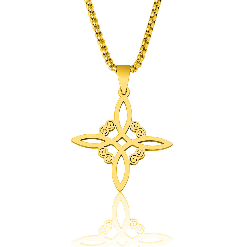 Irish Knot Cross Necklace Popular Square Hollowed Out 6899cb63 7d89 4fc7 b229 fbbffa0345f7