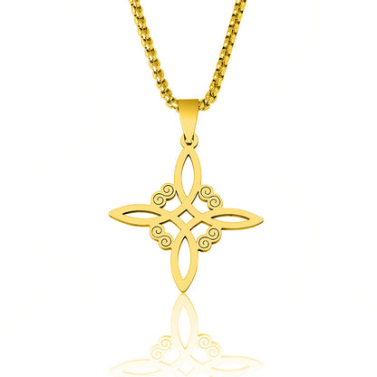 Irish Knot Cross Necklace Popular Square Hollowed Out 6899cb63 7d89 4fc7 b229 fbbffa0345f7