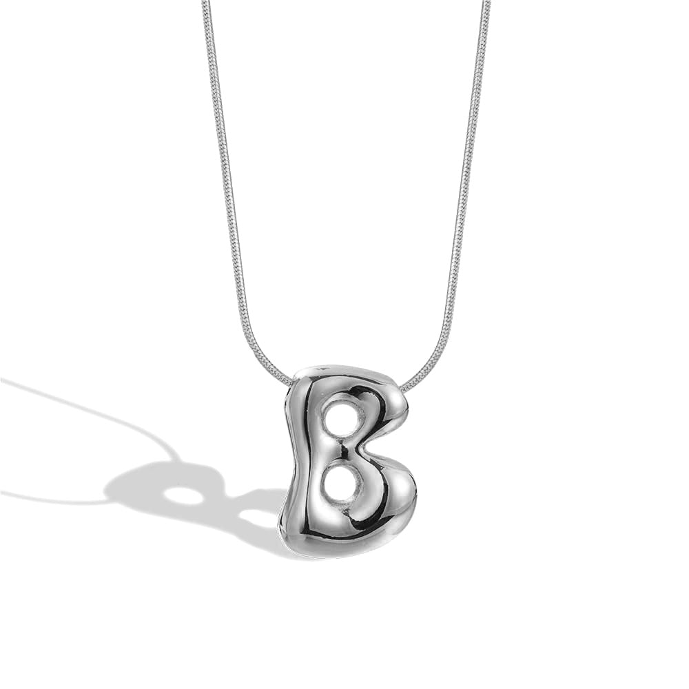 Brass Glossy Balloon English Letter Pendant Necklace 68ace634 8f2f 4ae5 b7ec a4968b91adf7