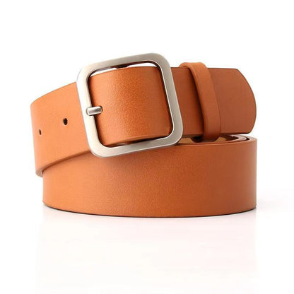 35cm Wide New Retro Alloy Square Buckle Belt - HD Wireless Product #10