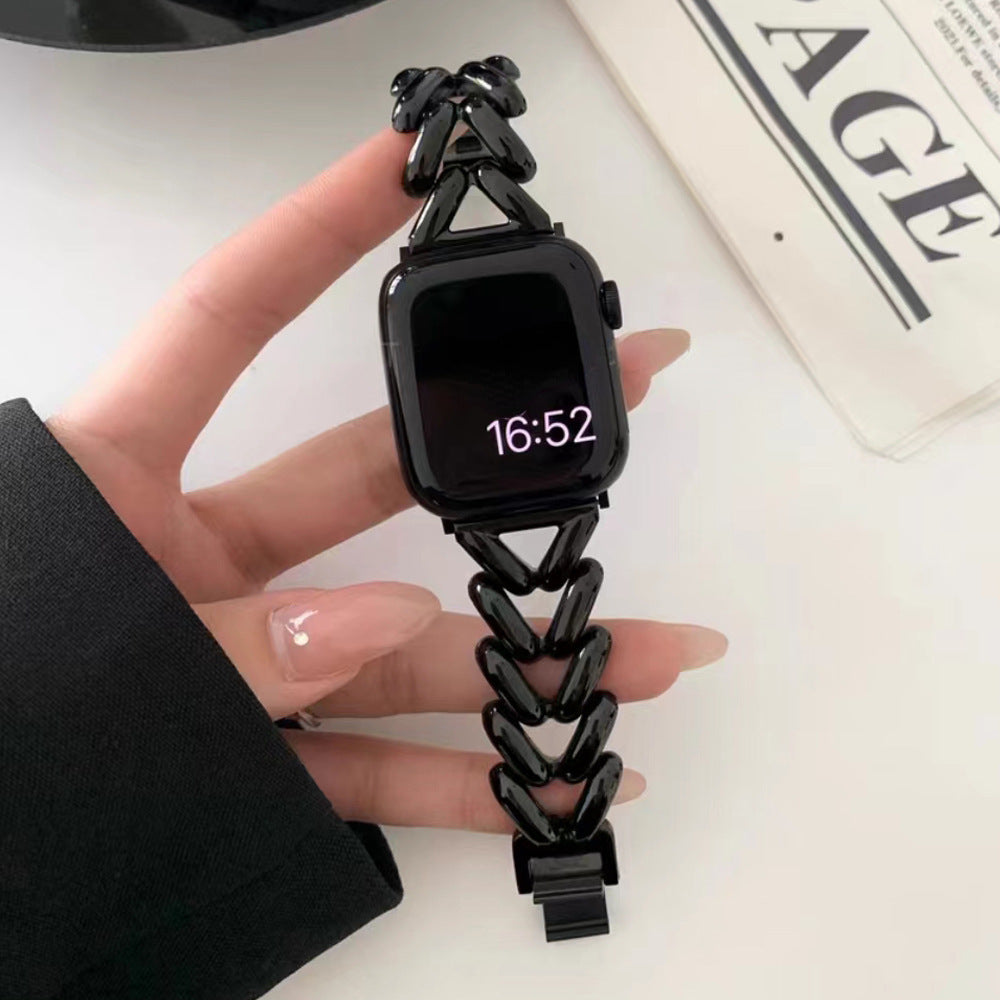 Suitable For Applewatch1 To 8  Single Row V Chain Denim Chain Metal Watch Band 68c8e9d2 71d8 492e b556 5595d0a4d3fe 28c8802e 