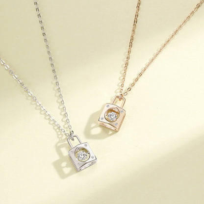 Heart Lock Smart Necklace Female Fashion Short Pulsatile Heart Jeweled Pendant Ornament Wholesale 68cb7a3b 7a29 4064 8e98 549