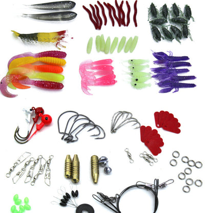 Lure Suit 132 Pieces Suit Multi-function Full Swimming Layer Lure Of Fishing Gear Soft Bait Fishhook 68ce8351 0f51 4e68 8d12 