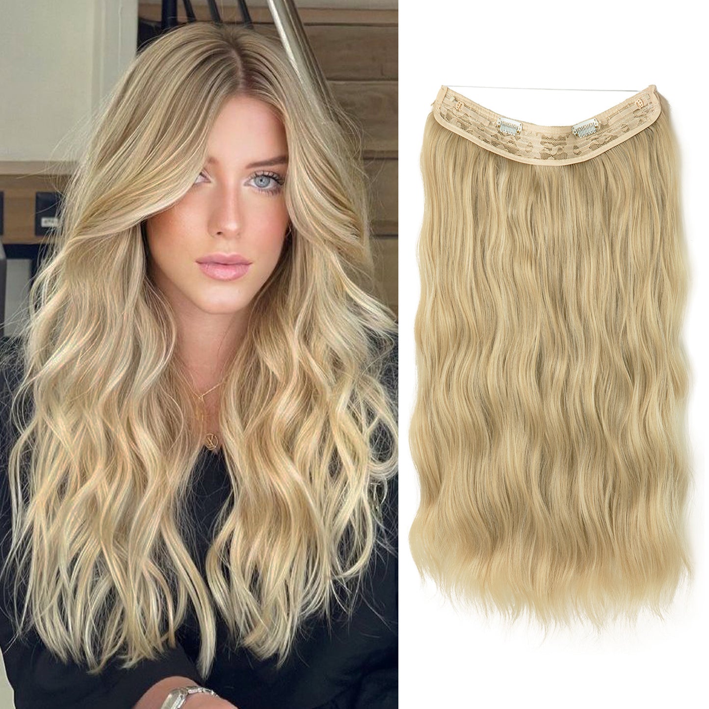 European And American Style Women Corn Curler Fishing Thread Long Curly Hair  Wig 690128a0 10e3 489c b040 4261df3fa06a