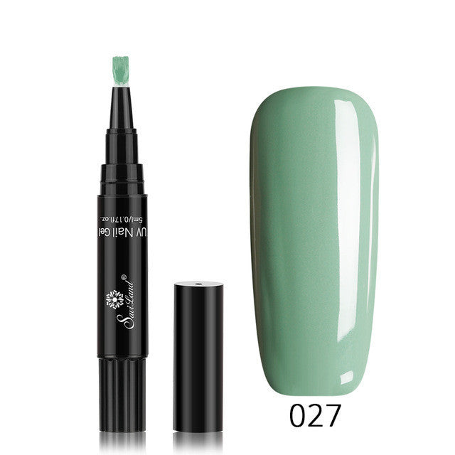 3 In 1 Gel Nail Varnish Pen Glitter One Step Nail Art Gel Polish Hybrid - HD Wireless Product #55
