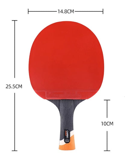 Table Tennis Rackets Professional Single Shot 6 Star Six Carbon Table Tennis Racket Long Handle Shakehand Grip Straight Short