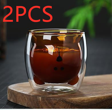 3D Double Layer Lovely Panda Cup Skull Wine Cup - HD Wireless Product #5