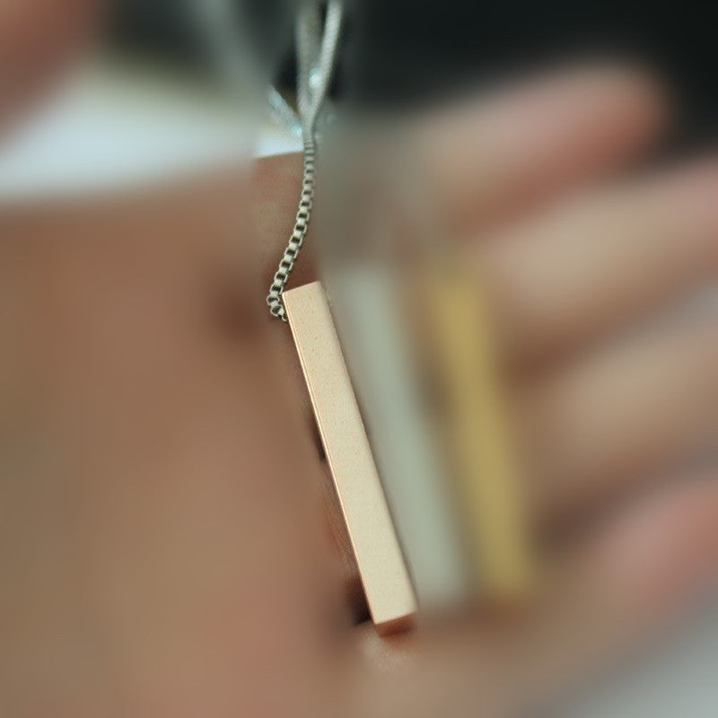 Stainless steel rectangular long necklace 6930994068114