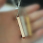 Stainless steel rectangular long necklace 6930994068114