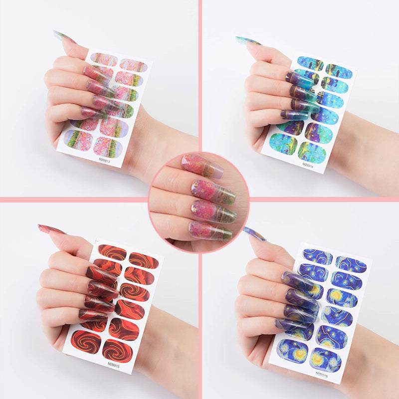 Nail Sticker European And American Oil Painting Art 694134c4 f987 4066 acf4 271d1d841ad0