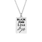 KPOP Jisoo Lisa Jennie Rose Signature ID Pendant Necklace 69427907 2a94 4c5c 992b 08edada0c768