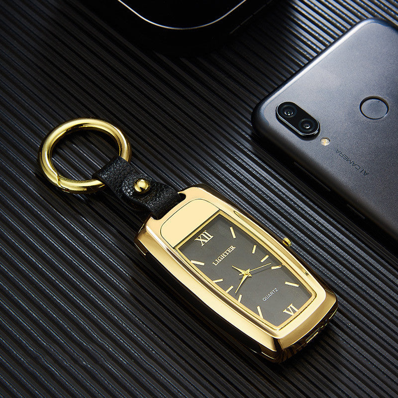 HF20 Multifunction Clock and Watch Keychain Lighter with Light 694695781445