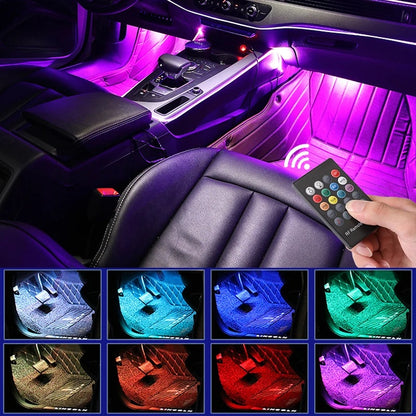 Automotive atmosphere One to four lights Remote 4x9 LED atmosphere lamp Indoor foot lamp 695450923022