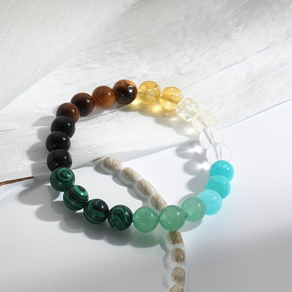Universal Natural Stone Citrine Dongling Stone Malachite Bracelet 695a80c7 c100 4522 bef5 a4185b249ac7