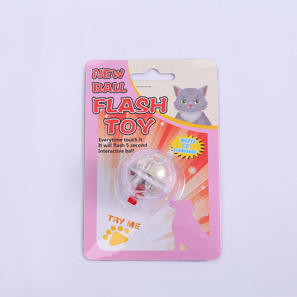 Cat Dog Toy Ball New Fashion Glowing Transparent Plastic Ball Pet Interactive Toy Funny Training Cat GlowBalls Toys Pet Produ