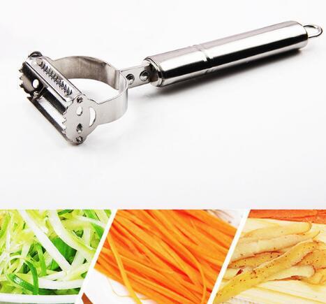 2 in1 Stainless Steel Potato Grater Julienne Peeler Kitchen Accessories Vegetables Peeler Double Planing Grater Kitchen Tools - HD Wireless Product #1