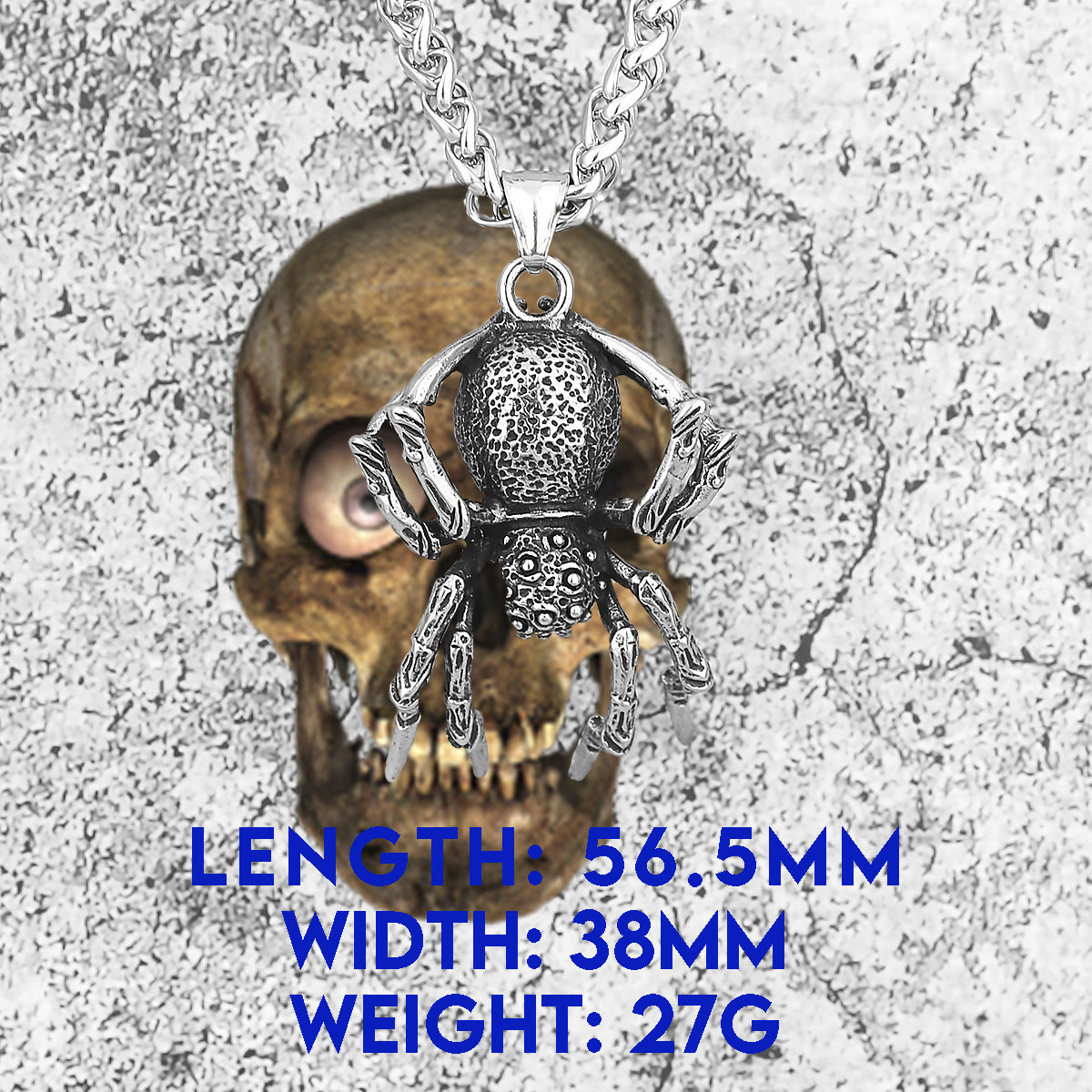 Spider Titanium Steel Pendant Vintage Animal Unisex 6993f02c 747c 447d 9b1d 2355aa872eda