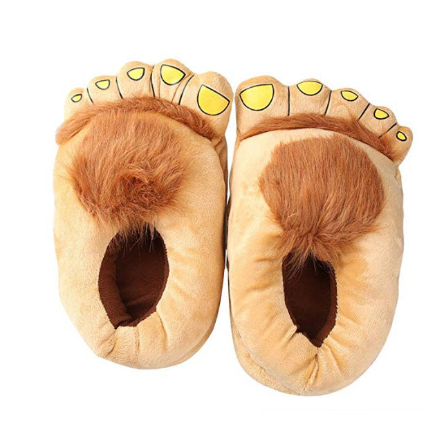 Creative Hobbit Plush Cotton Slippers Men's Plus Size Package Root New Platform Warm Shoes 699b7de3 d756 488c ad11 d16e6b6667