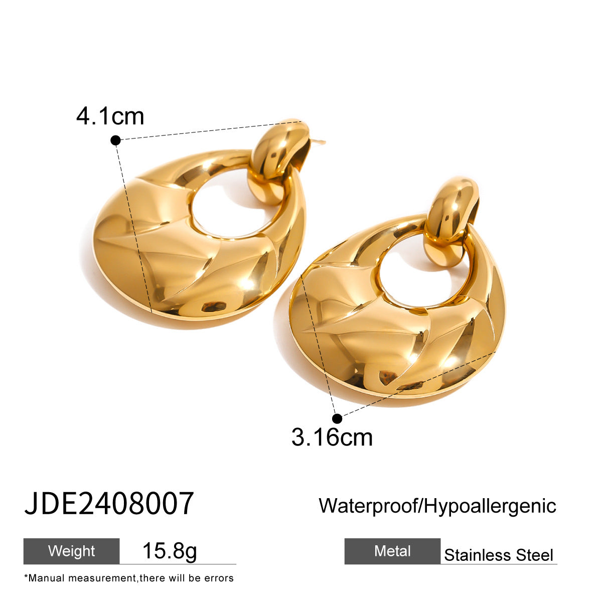 Stainless Steel Exaggerated Titanium Earrings
