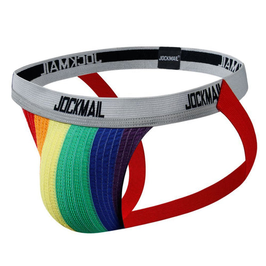 Rainbow Men's Thong Breathable Stretch Hip Lift Rear Empty Sports Double Ding 69aa65d5 7b01 4a57 8ffe a670ed7fc598
