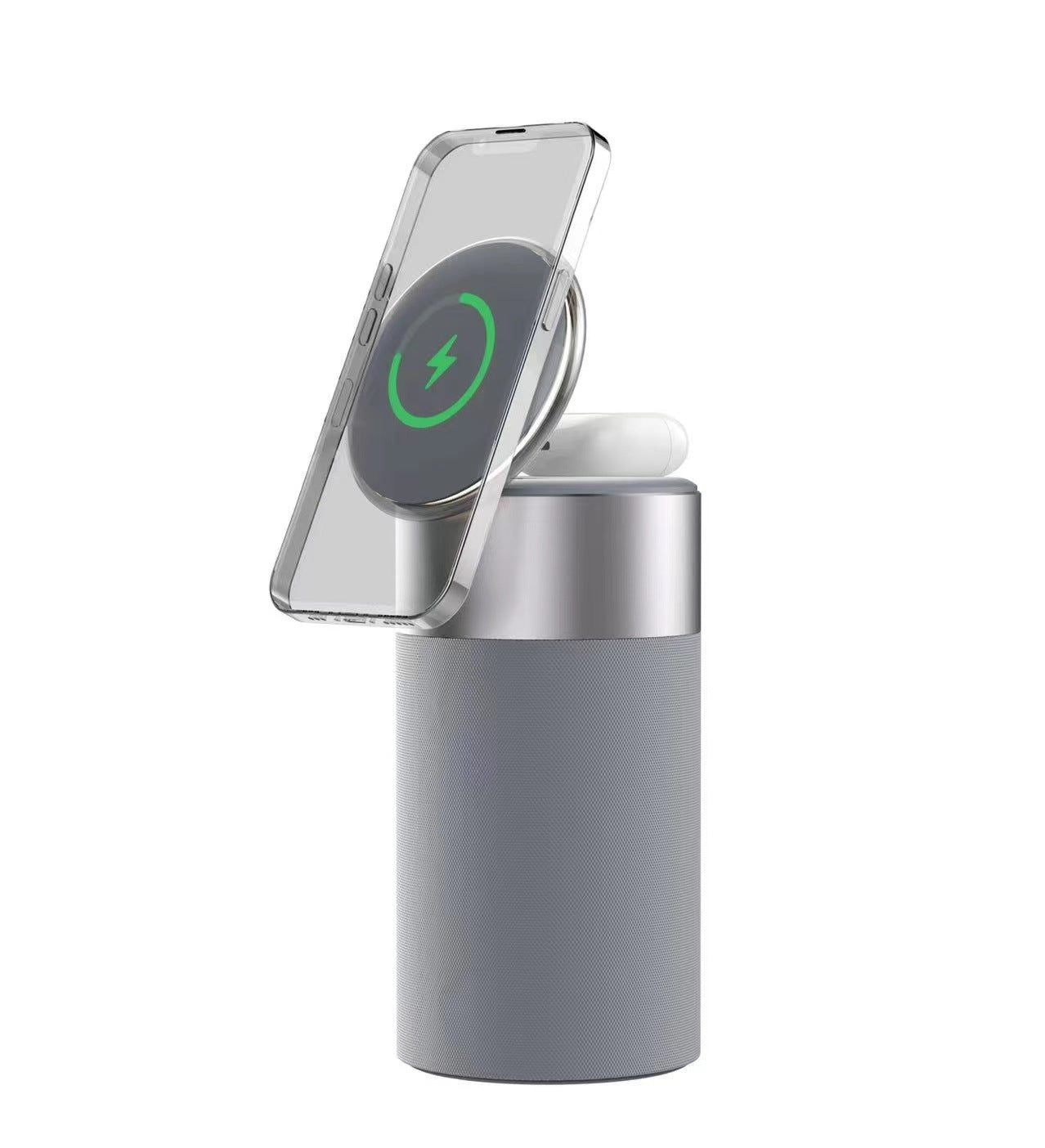 3 In 1 Multi-Function IPhone And AirPods Wireless Charger Portable Bluetooth Speaker With Touch Lamp For Home And Office - HD Wireless Product #6