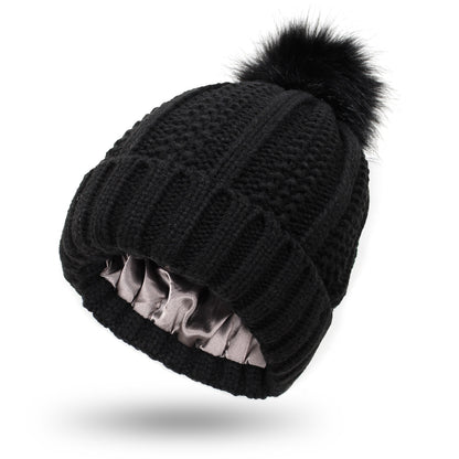 Woolen Cap Knitted Protection Hairstyle Silky Stretch Satin Knitted Hat 69c30669 542e 4fcf 937e 8c3a562f8826 trans