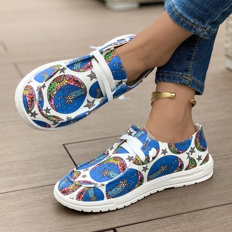 Flat Printed Canvas Shoes Comfortable Round Toe Fashion Casual Women's Shoes 69cd3e9d 0fbd 4a5e a06e 21ce6ba28072
