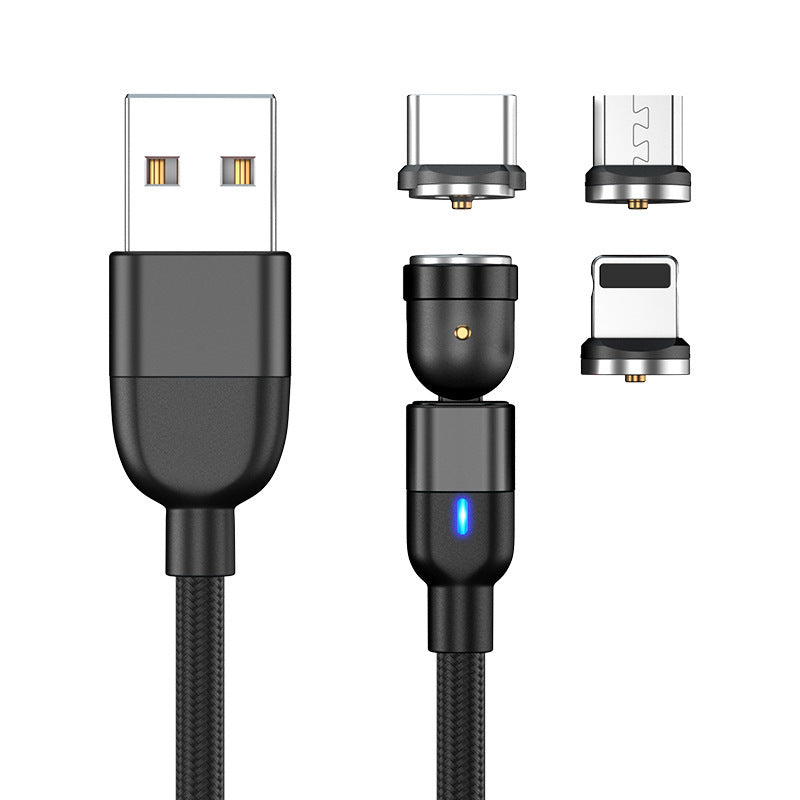 Magnetic Data Cable Threeinone 540-degree Rotation  Charging Cable Suitable - 图片 12