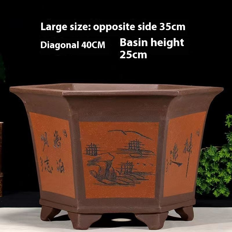 Purple Sand Flowerpot Breathable Bonsai Pot Orchid Pots Banyan Potted Green Radish 69fb2251 8de8 44cc 84ba 2358d46e3e05