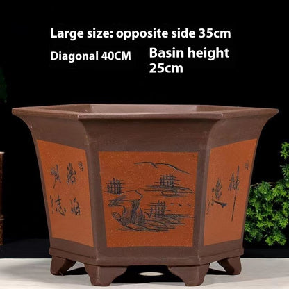 Purple Sand Flowerpot Breathable Bonsai Pot Orchid Pots Banyan Potted Green Radish 69fb2251 8de8 44cc 84ba 2358d46e3e05