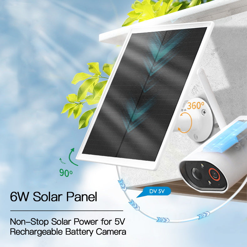 3W/6W/10W 5V Solar panel  Charger 360° Adjustable Wall Mount  Micro USB+Type-C Camera whosale - HD Wireless Product #2