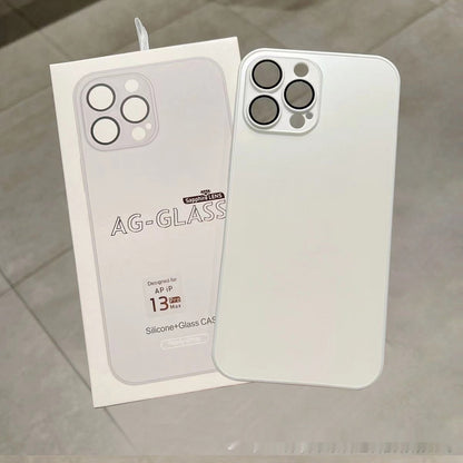 Frosted Glass Primary Color Comes With Lens Protector Phone Case - 图片 1