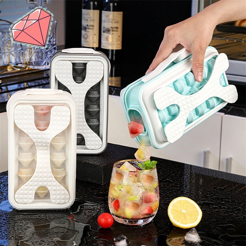 2in1 Portable Silicone Ice Ball Mold Ice Maker Water Bottle Ice Cube Mould Bottle Creative Ice Ball Diamond Curling Summer Kitchen Gadgets - HD Wireless Product #2