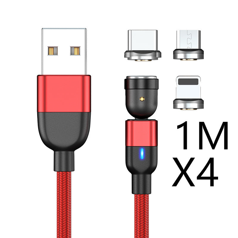 Magnetic Data Cable Threeinone 540-degree Rotation  Charging Cable Suitable - 图片 23