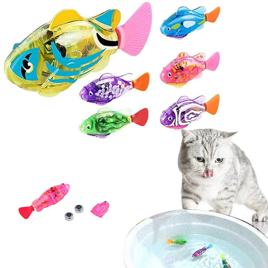 Cat Interactive Electric Fish Water Toy For Indoor Play Swimming Robot Fish Toys For Cat Dog Pet Baby Swimmer Bath Robofish T