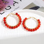 Natural Stone Stainless Steel Winding Earrings 6a6467e4 cded 415b b73a dbcc5695b3ef